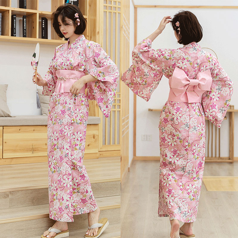 Demon Slayer Haori - Geleneksel Kimono Pamuklu Kadın Yukata Haori