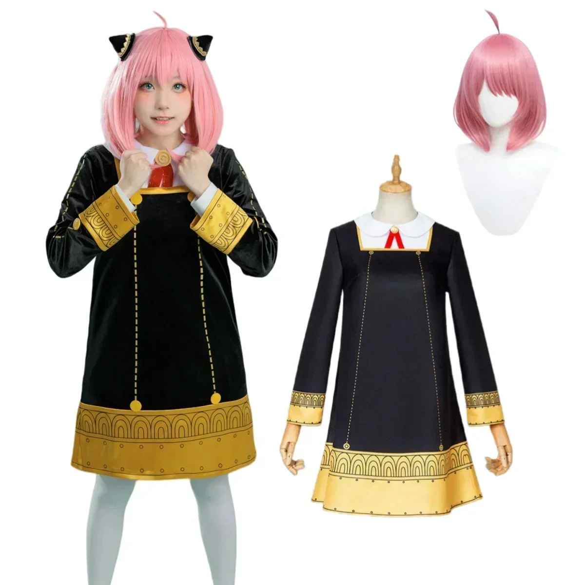 Anime Cosplay Toddler - 2026 Anime Anya Forger Cosplay Kostümü