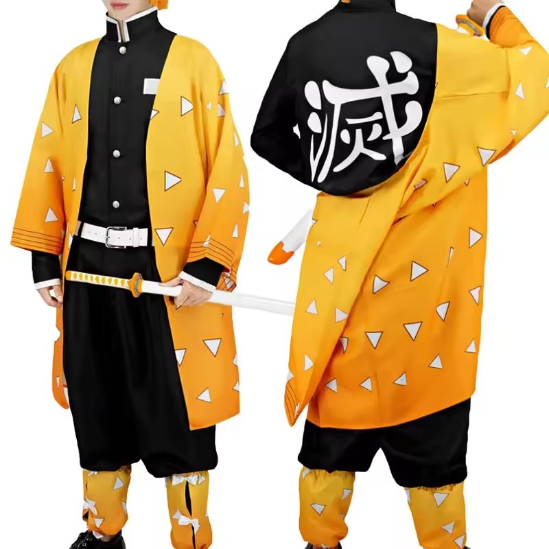 Cosplay Anime Zenitsu - Anime Agatsuma Zenitsu Cosplay Kostümü peruk