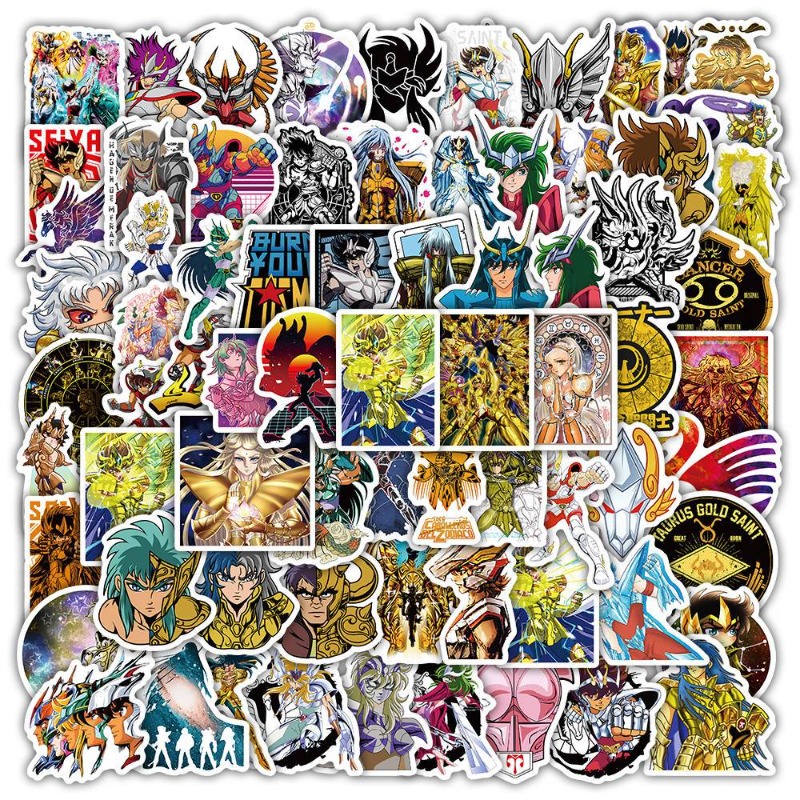 Anime Cosplay Roleplay - 101 adet Saint Seiya Anime çıkartmaları