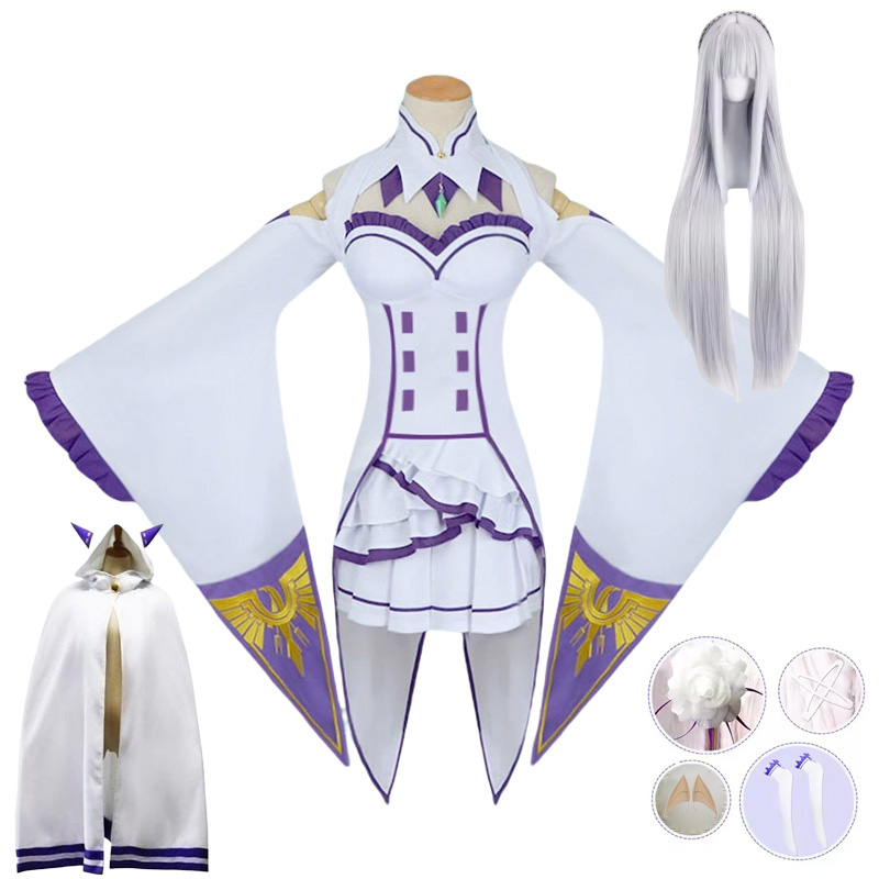 Anime Cosplay Re Zero - Emilia Cosplay Re: Sıfırdan Başlayan Hayat
