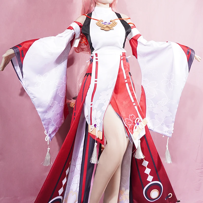 Cosplay Anime Yae Miko - Yae Miko Cosplay Kostüm Darbe Üniforma