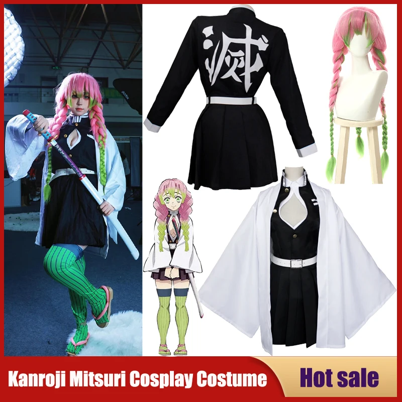 Anime Cosplay Demon Slayer - Anime Kanroji Mitsuri Cosplay Kostüm Kimetsu