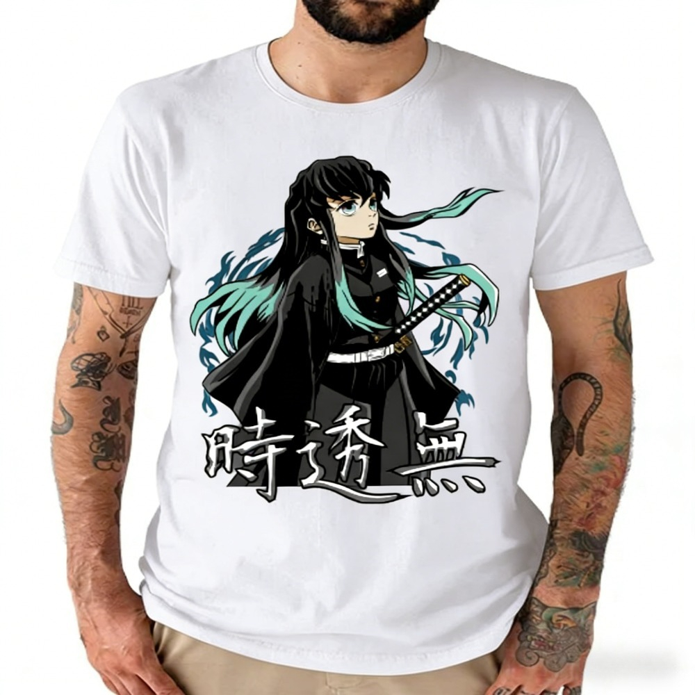 Anime Cosplay Demon Slayer - Demon Slayer Muichiro Tokito Saf Pamuklu