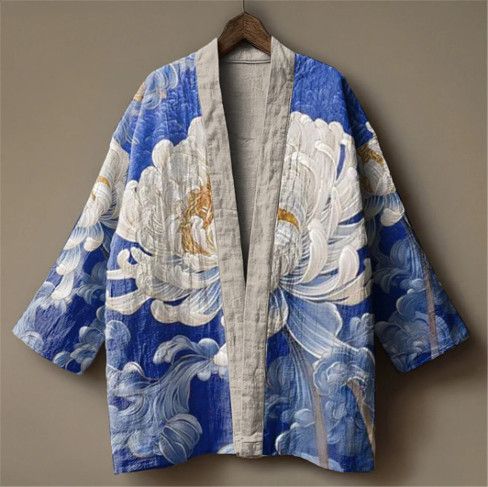 Demon Slayer Haori - Japon Vinç Baskı Kimono Erkekler Kadınlar