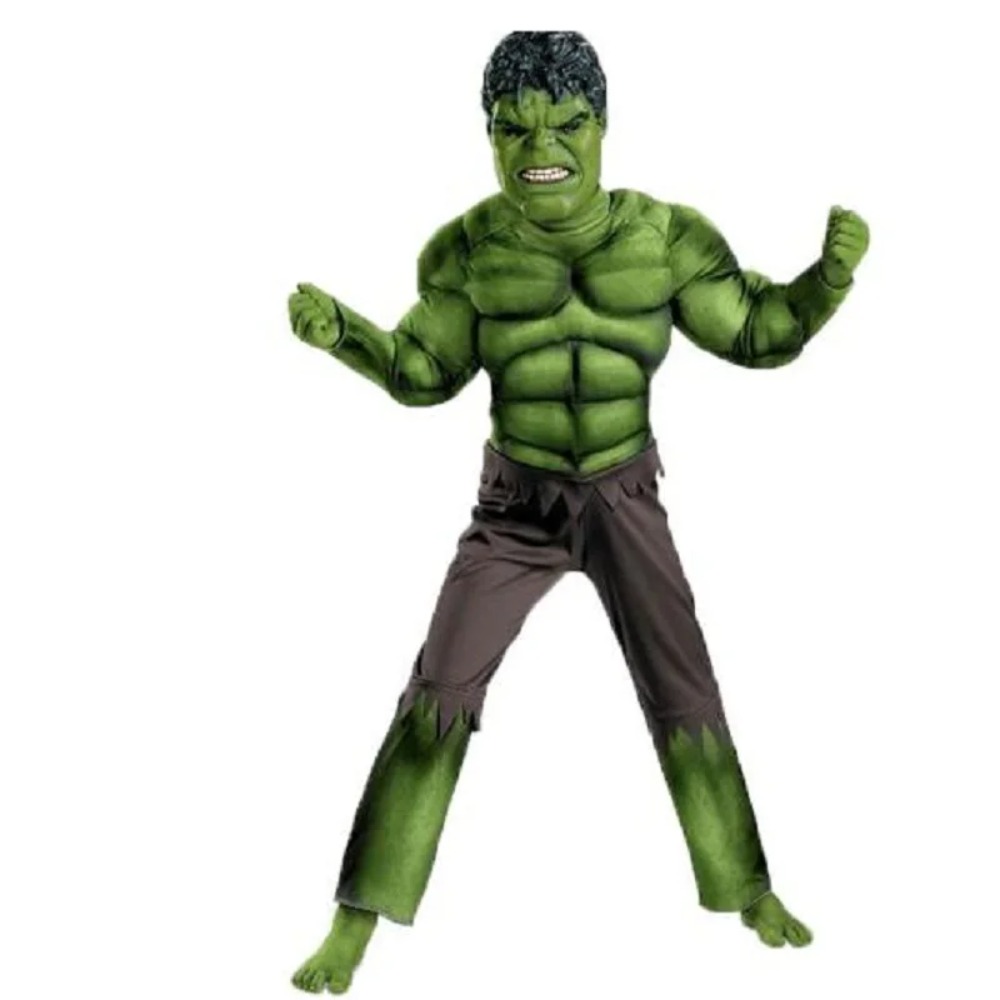 Anime Cosplay Toddler - Çocuklar Yeşil Süper Kahramanlar Anime Hulk