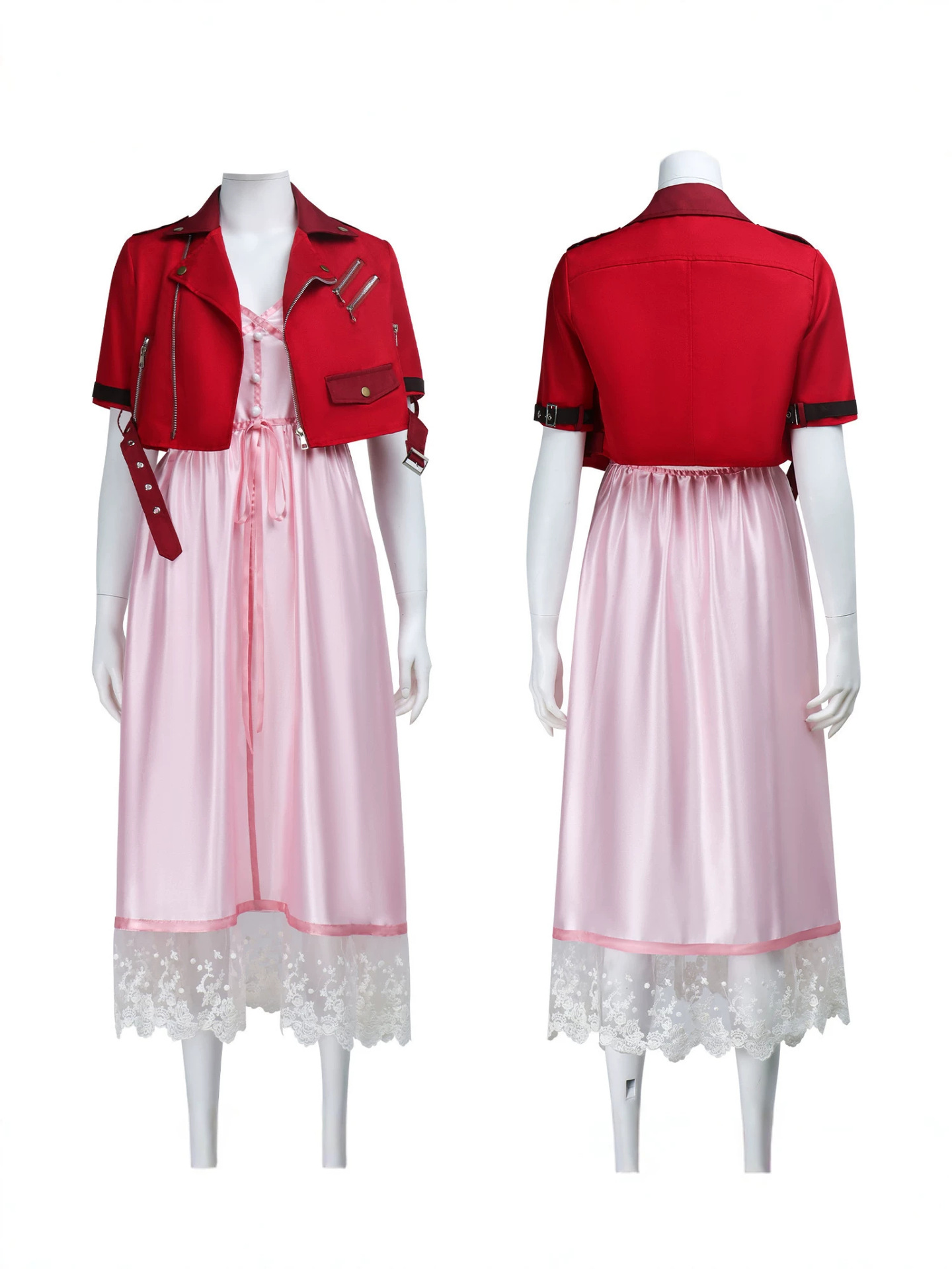 Live Action Anime Cosplay - Final Fantasy cosplay kostümü Aerith cosplay