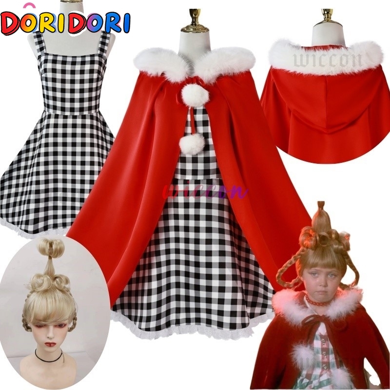 Kids Cosplay Anime - Anime Cindy Lou Cosplay Kostüm Ekose