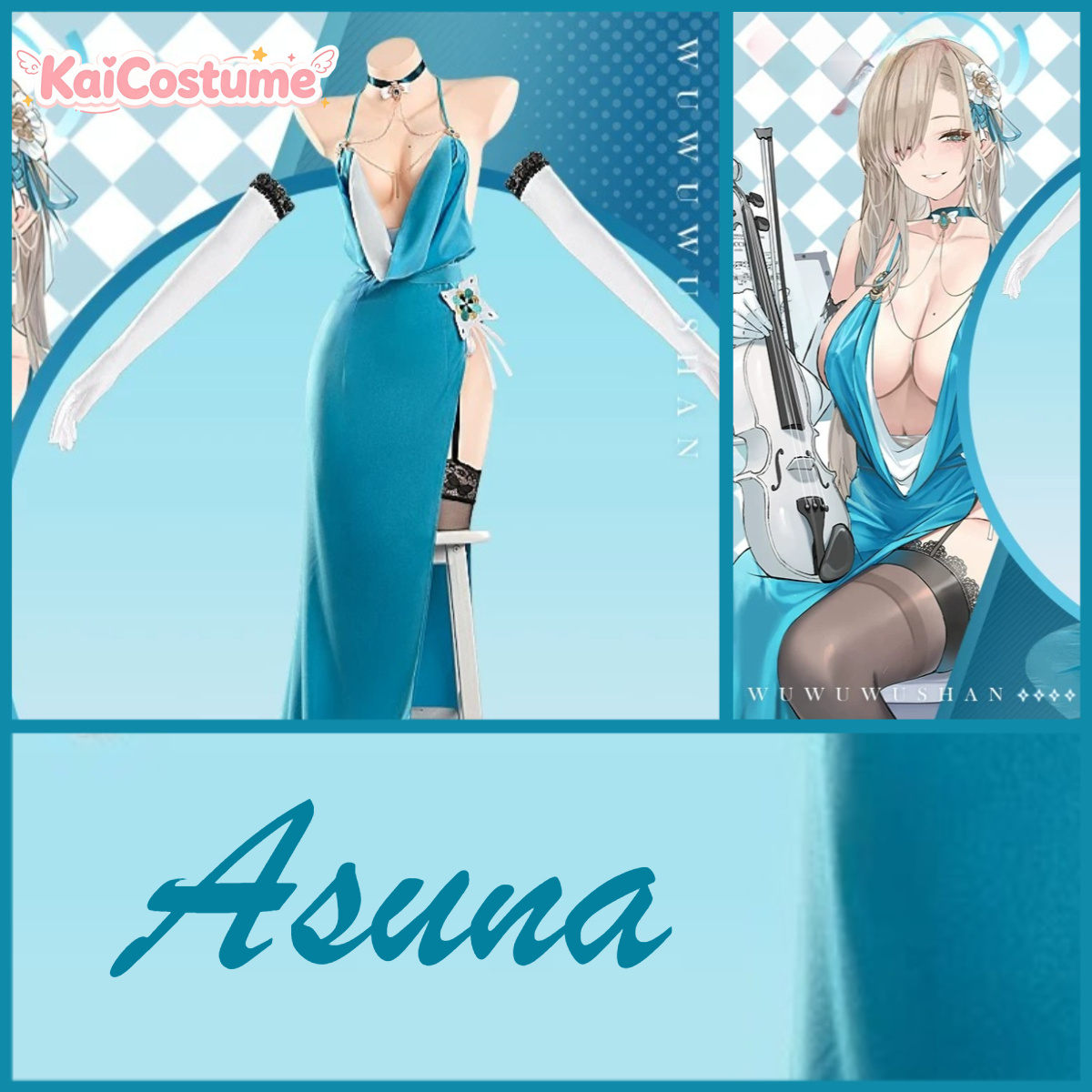 Mavi Arşiv Asuna Gece Elbisesi - Anime Cosplay Photo incelemesi ve fiyatı