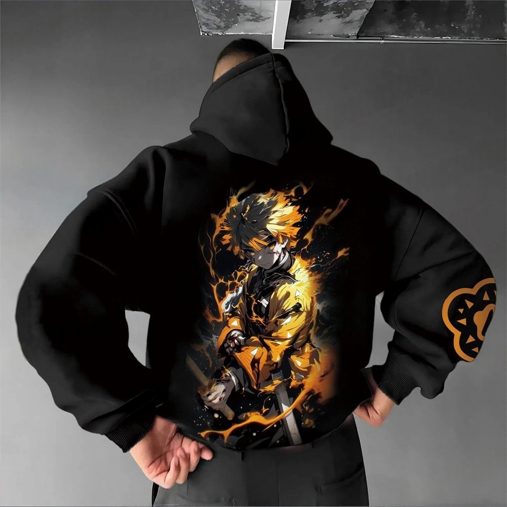 Demon Slayer Erkek Kapüşonlu Ü - Cosplay Anime Zenitsu incelemesi ve fiyatı