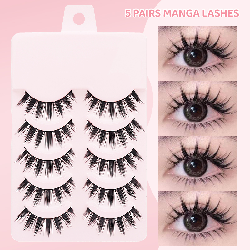 DINGSEN 5 Çift Manga Kirpikler - Anime Cosplay Lashes incelemesi ve fiyatı