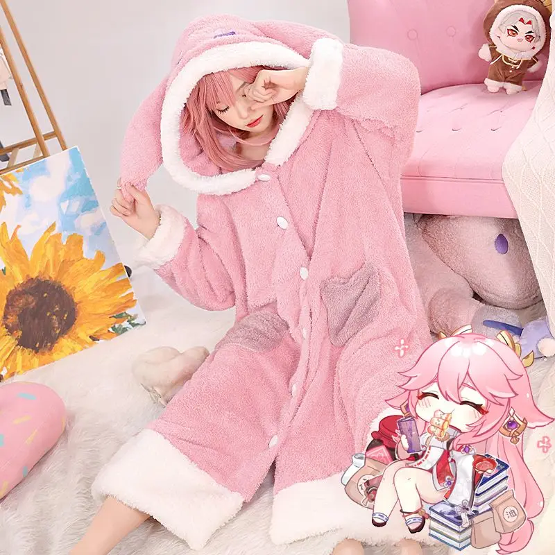 Anime pijama seti Xiao li Xiao - Cosplay Anime Yae Miko incelemesi ve fiyatı