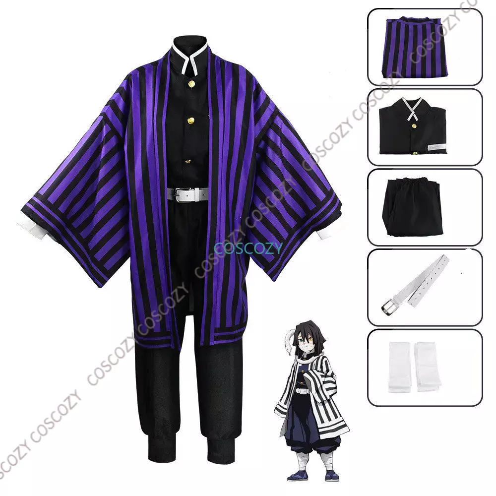Mor/siyah obro Obanai Cosplay  - Demon Slayer Haori incelemesi ve fiyatı