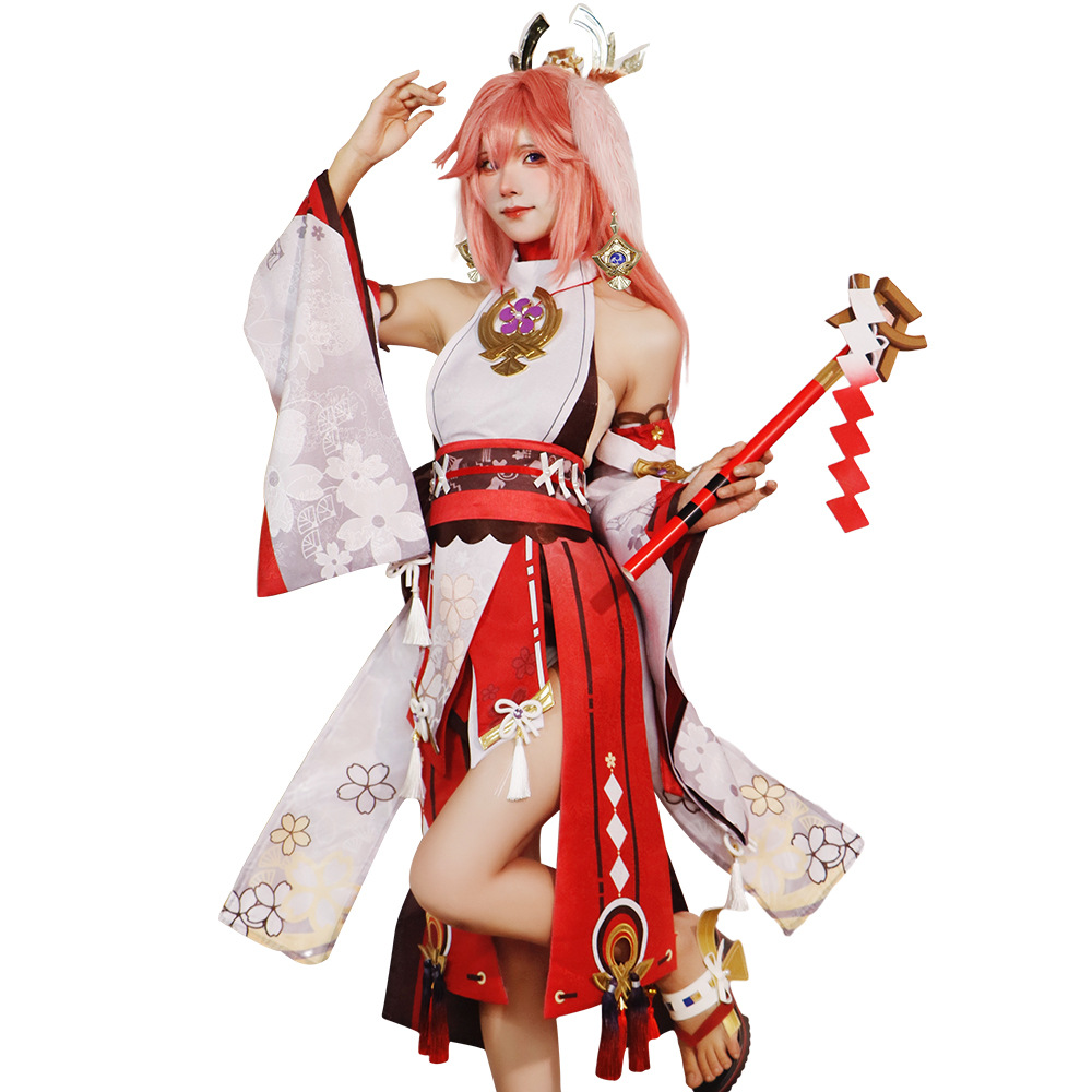 Genshin Impact Yae Miko Cospla - Cosplay Anime Yae Miko incelemesi ve fiyatı