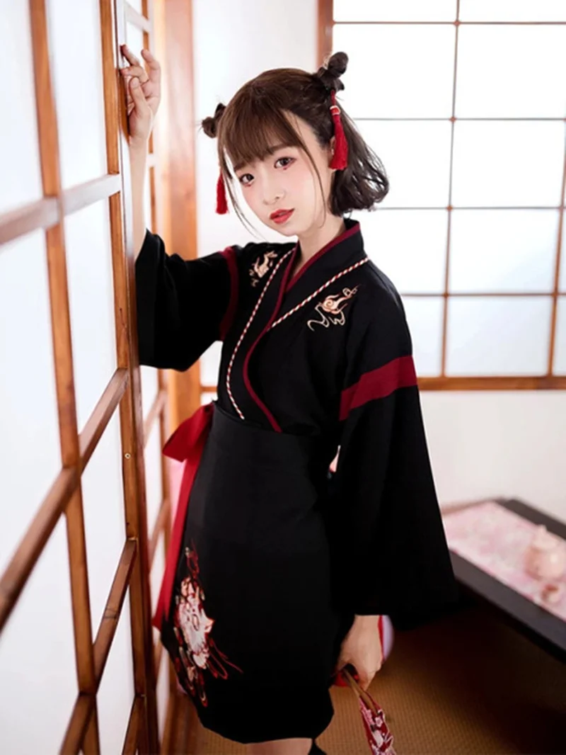Japon Elbise Kimono Kadın Siya - Demon Slayer Haori incelemesi ve fiyatı