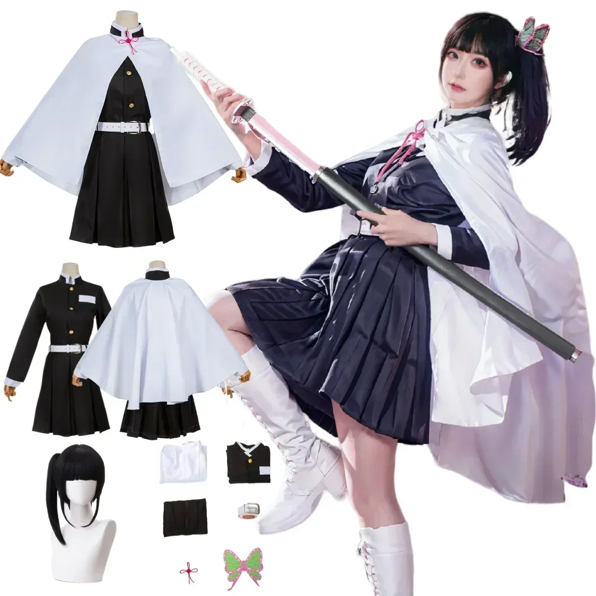 Tsuyuri Kanao Cosplay Kostümü  - Demon Slayer Haori incelemesi ve fiyatı