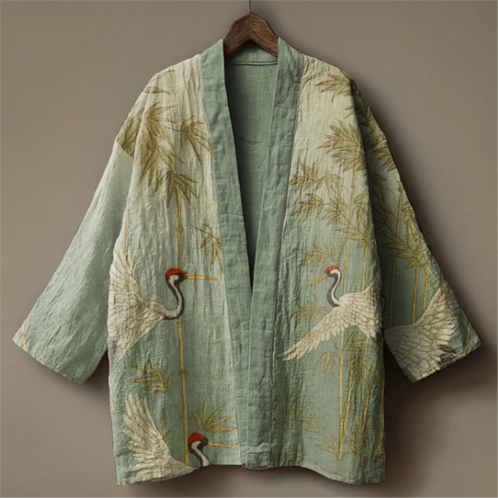 Japon Vinç Baskı Kimono Erkekl - Demon Slayer Haori incelemesi ve fiyatı