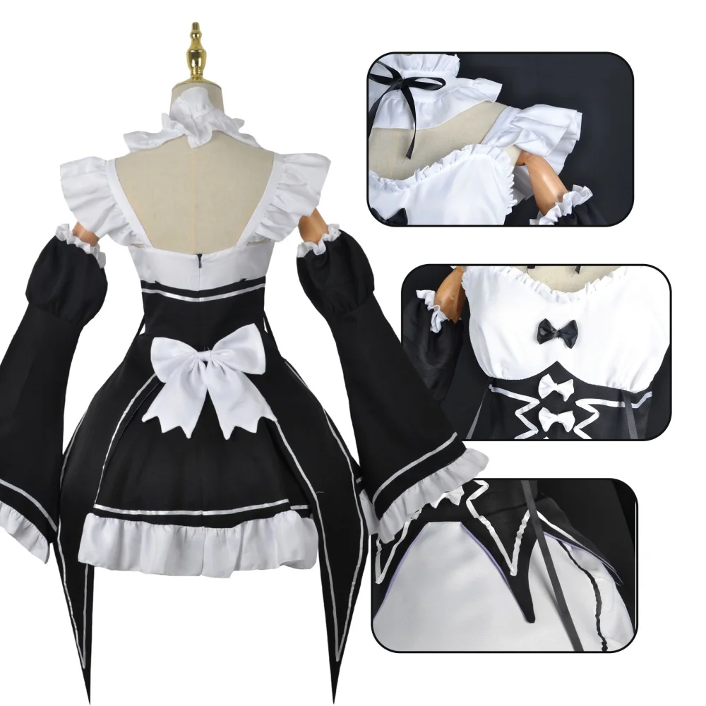 Anime Ram Rem Hizmetçi Cosplay - Anime Cosplay Rem incelemesi ve fiyatı